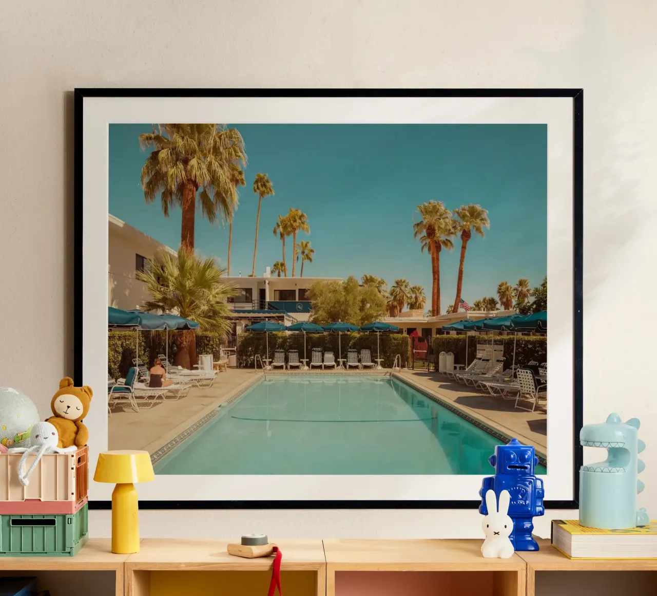 Palm Springs Desert Pool poster da robertmotoiart