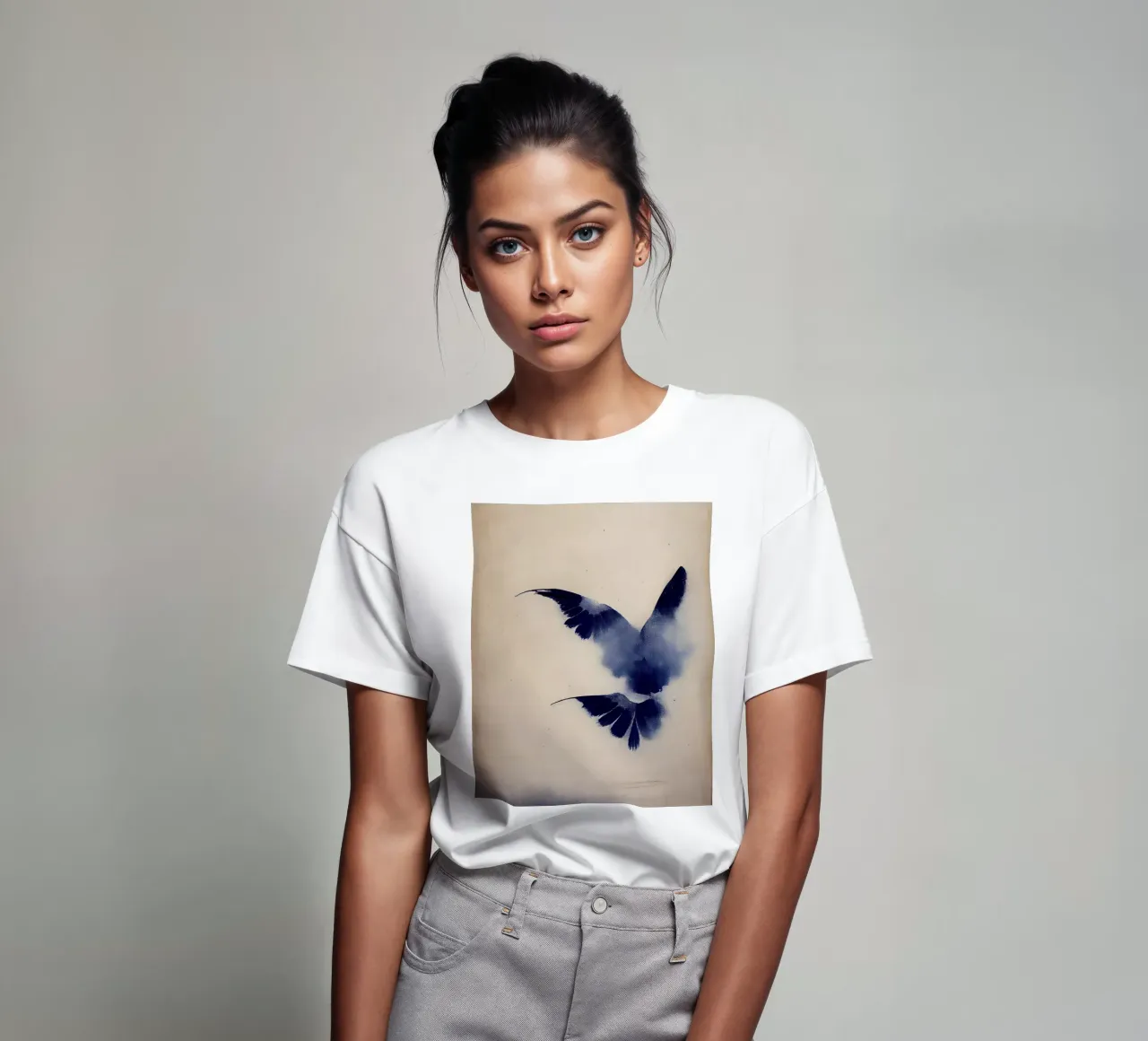 Indigo Bird t-shirt by treechild