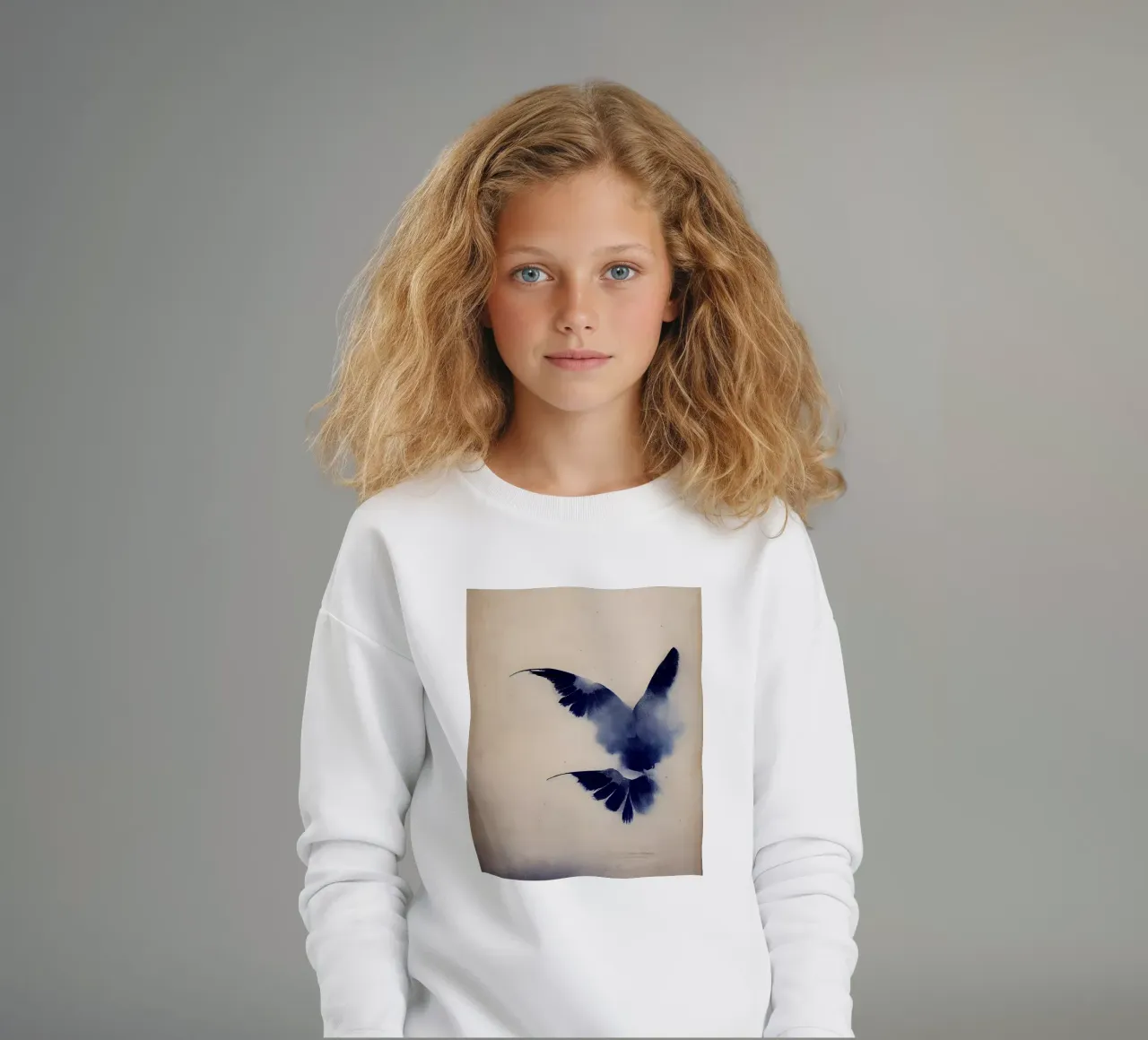 Indigo Bird kids sweatshirt by treechild