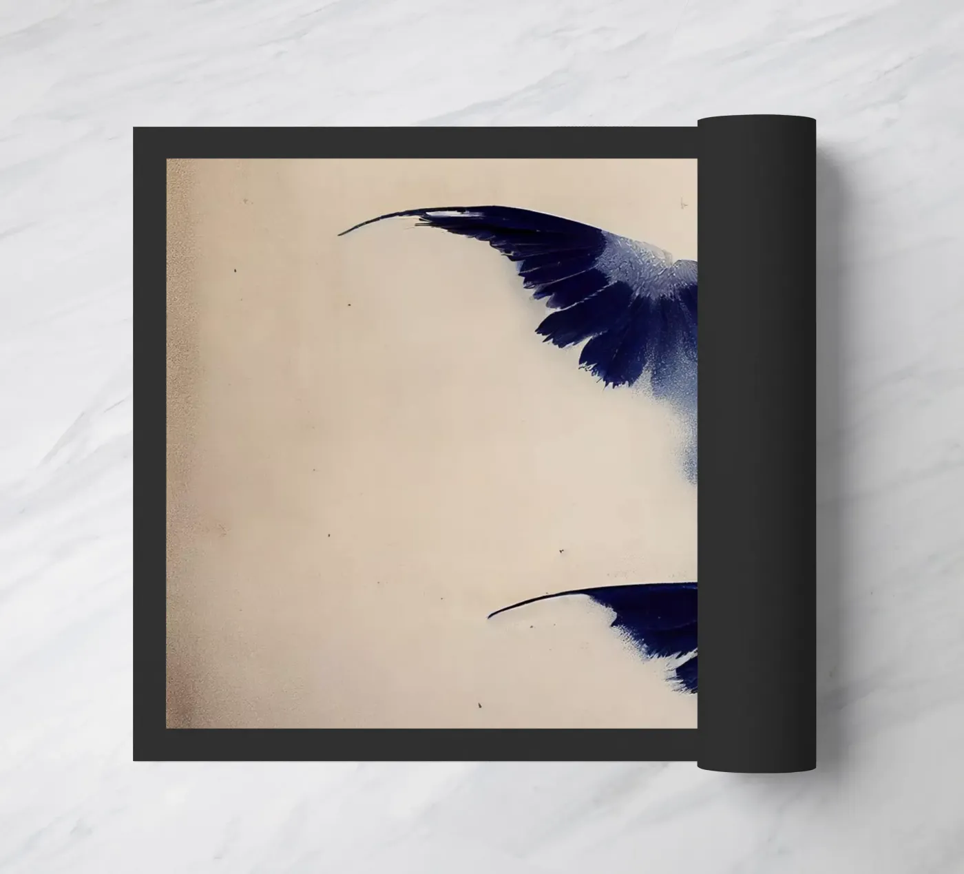 Indigo Bird doormat by treechild