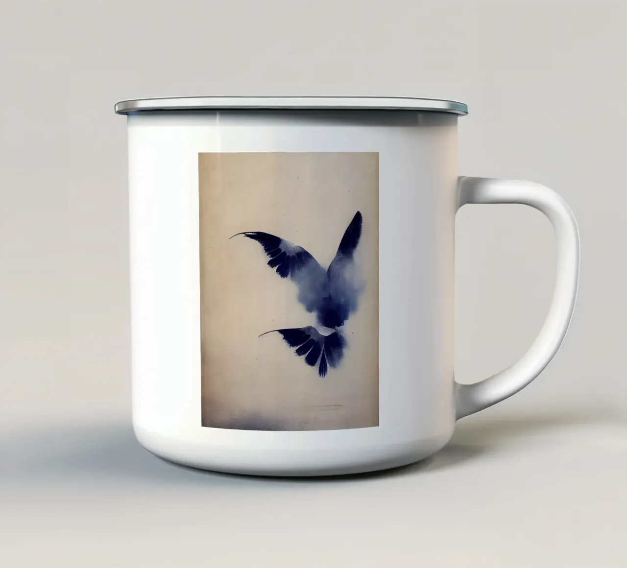 Indigo Bird tazza in smalto da treechild