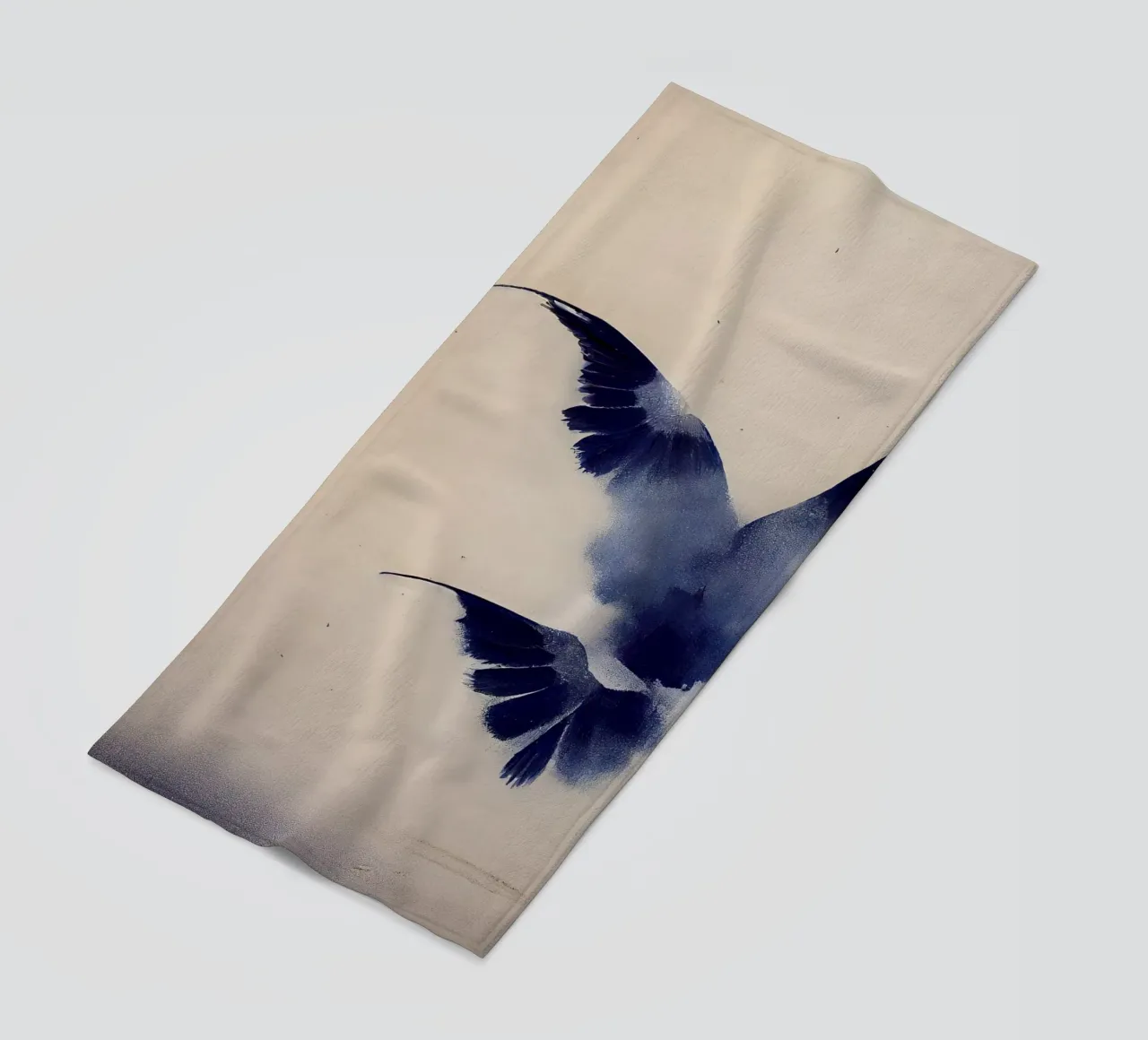Indigo Bird beach towel by treechild