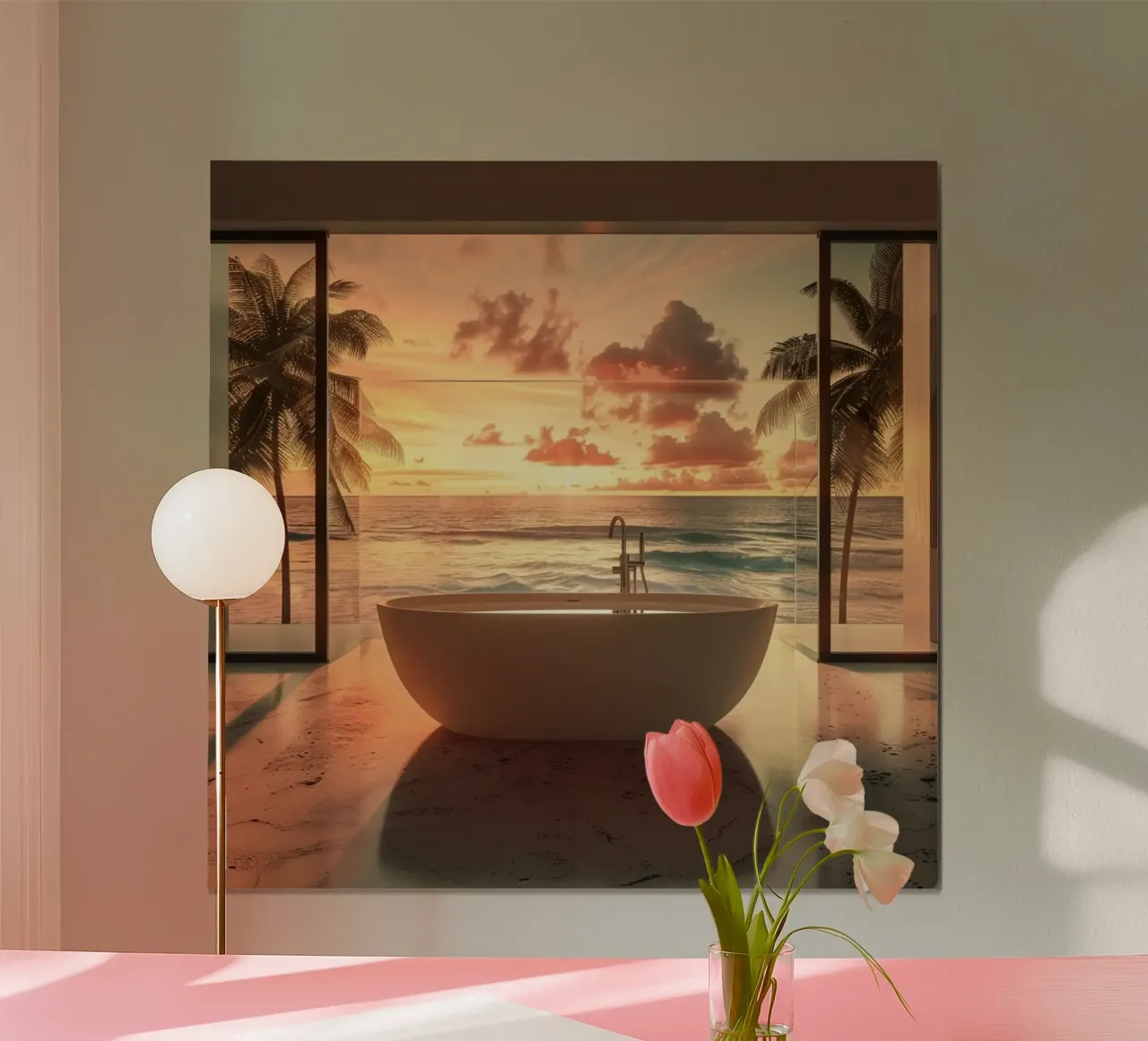 Reverie alla pesca poster con telaio in alluminio da StillVibe Home