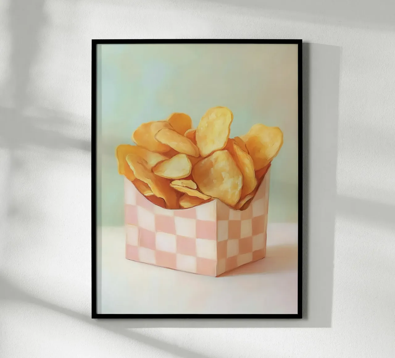 Scatola di patatine Karo poster con telaio in alluminio da Carinaprint