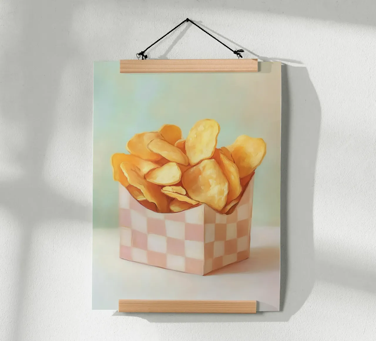 Scatola di patatine Karo poster con telaio in alluminio da Carinaprint