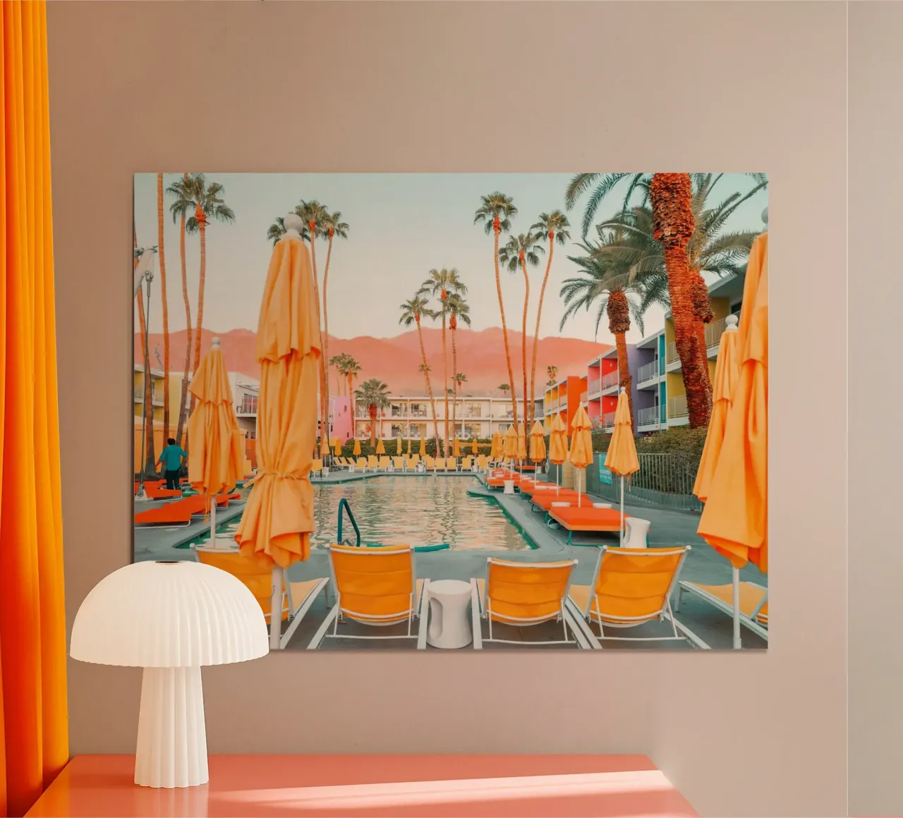 The Saguaro Palm Springs poster con telaio in plastica da lennytravers