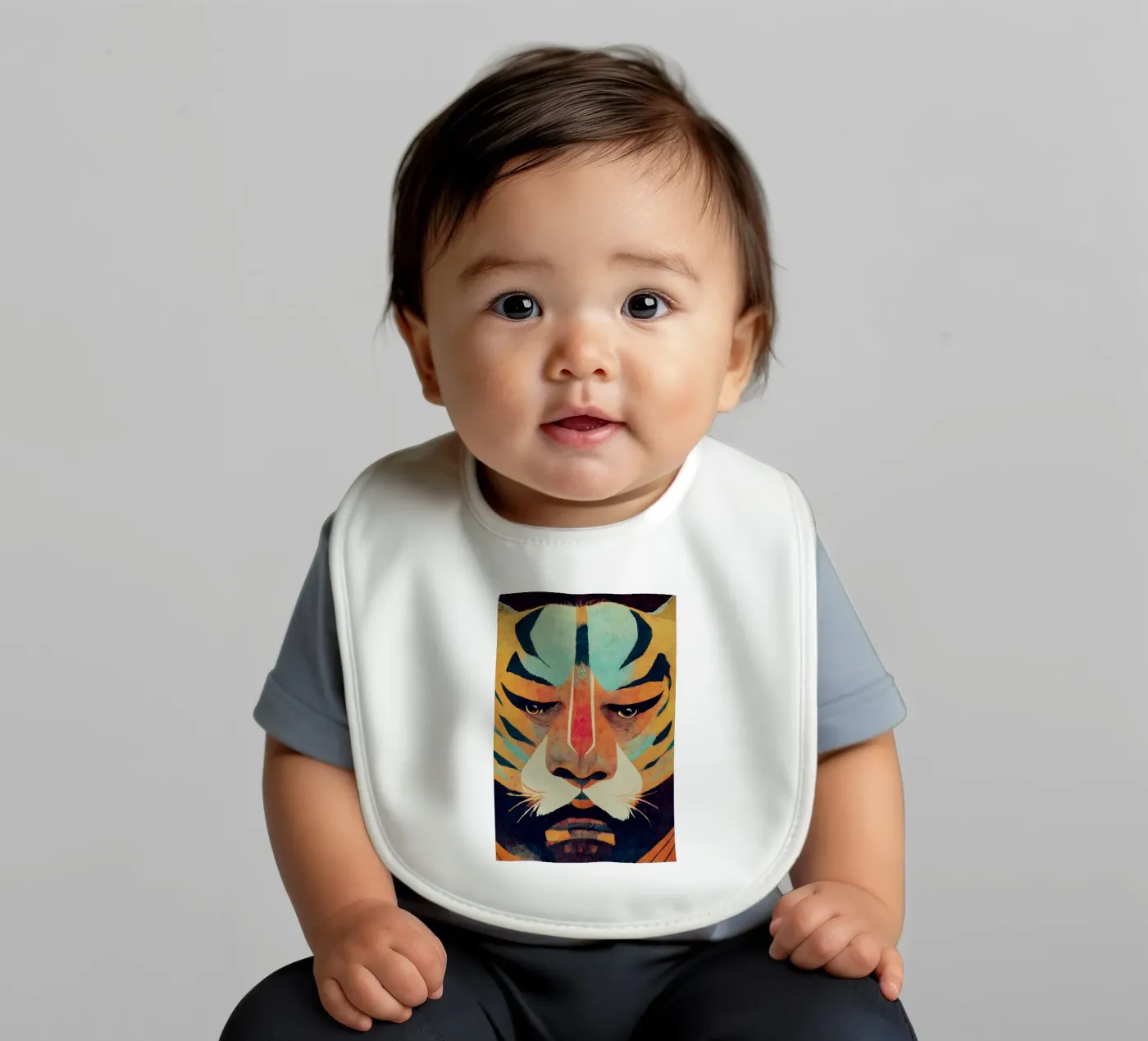 Big Tiger baby bib by treechild