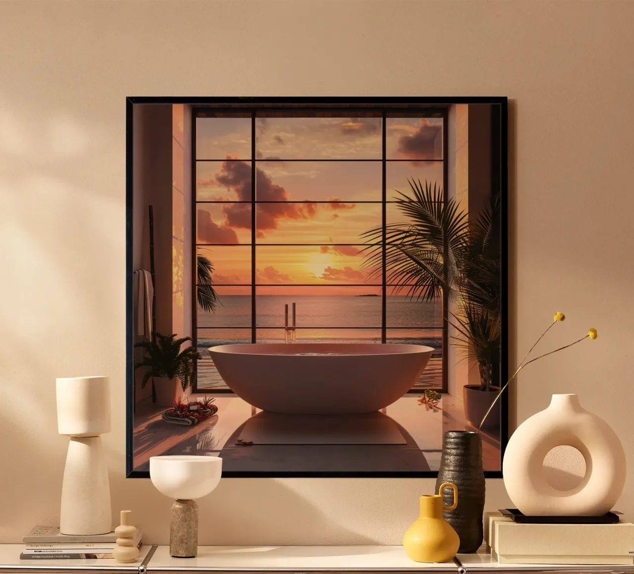 Reverie alla pesca poster con telaio in plastica da StillVibe Home