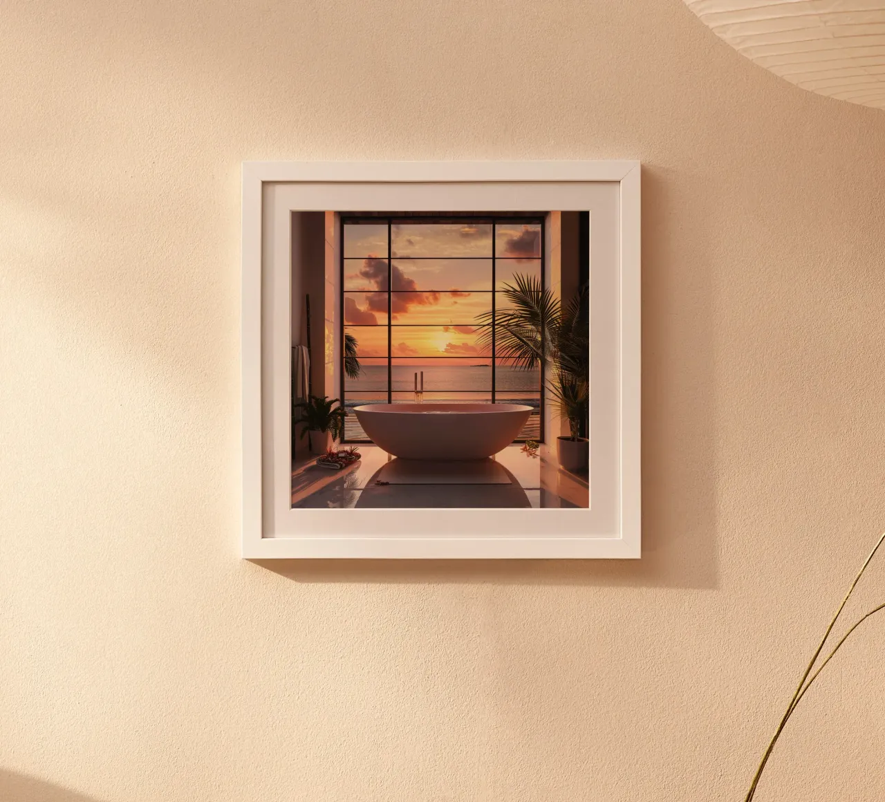 Reverie alla pesca poster con telaio in plastica da StillVibe Home