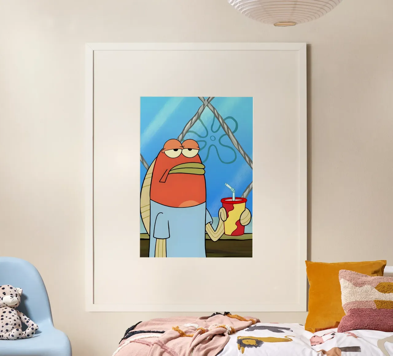 meme cartoon fish poster da Low poly art