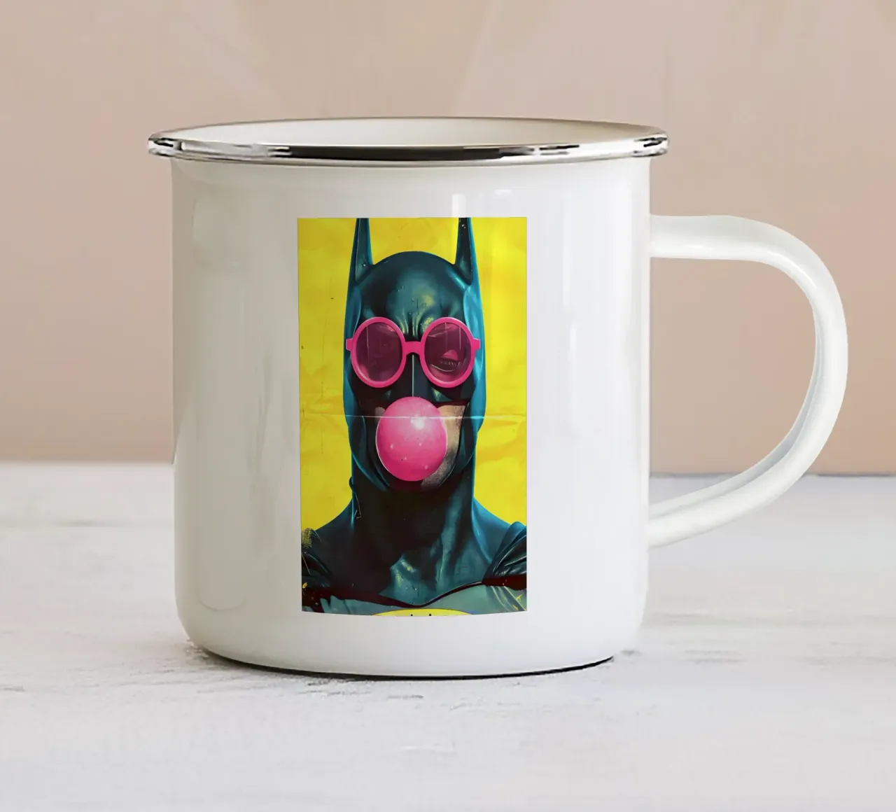 Batman tazza in smalto da Low poly art
