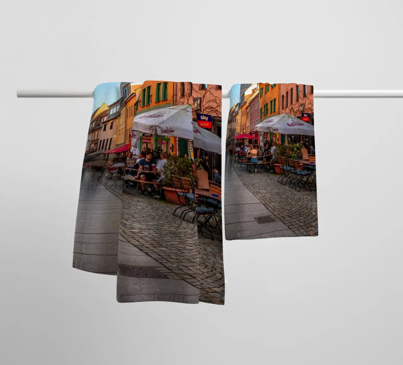 Wagnergasse a Jena asciugamano da bagno da Marcus Beckert | Fotografie