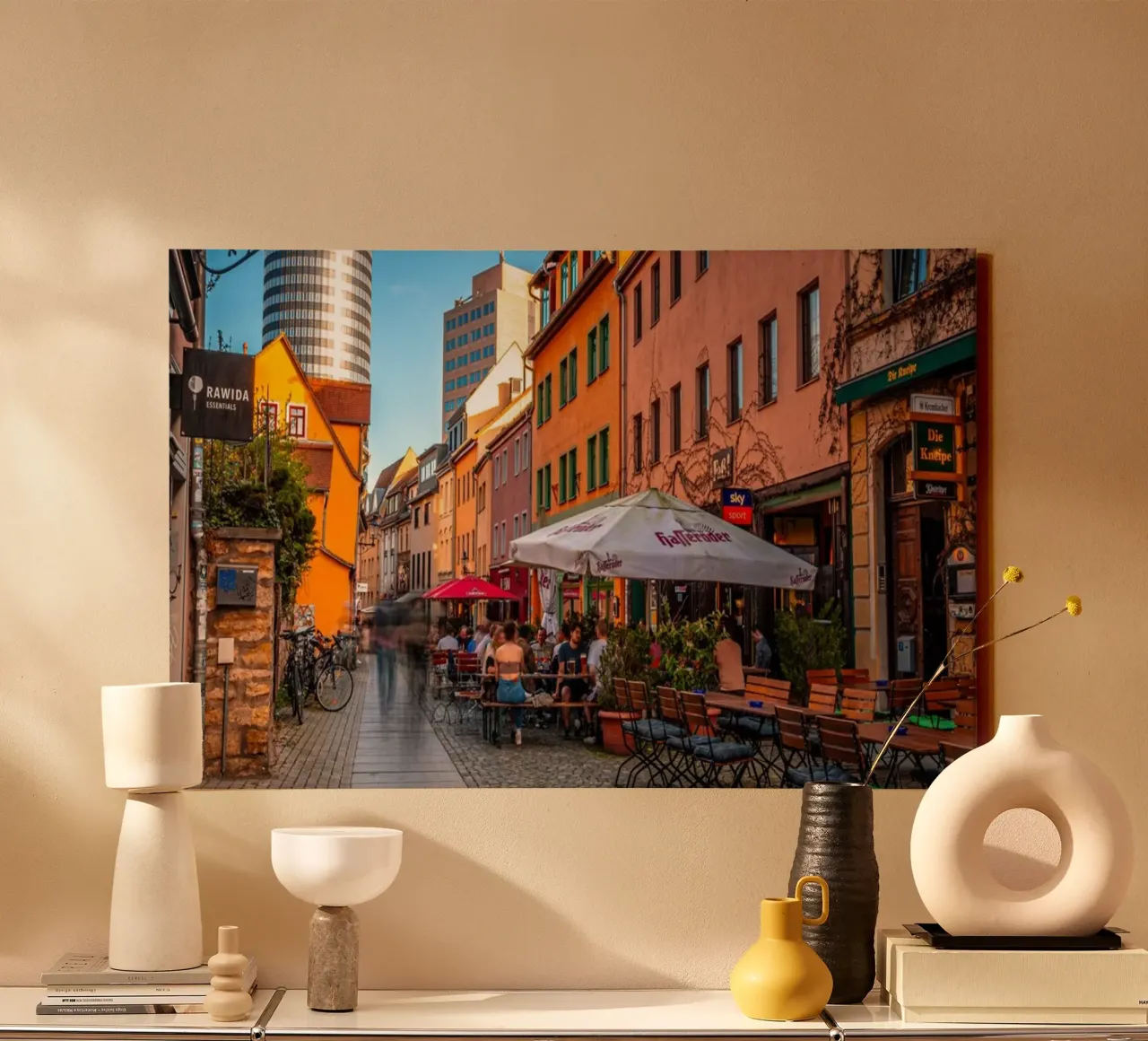 Wagnergasse in Jena canvas met Baklijst van Marcus Beckert | Fotografie