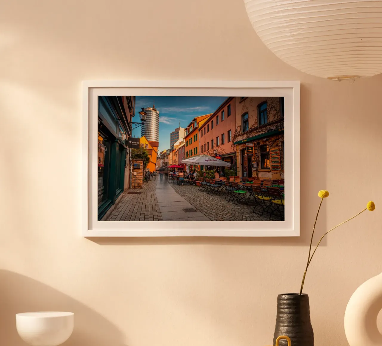 Wagnergasse a Jena poster con telaio in plastica da Marcus Beckert | Fotografie