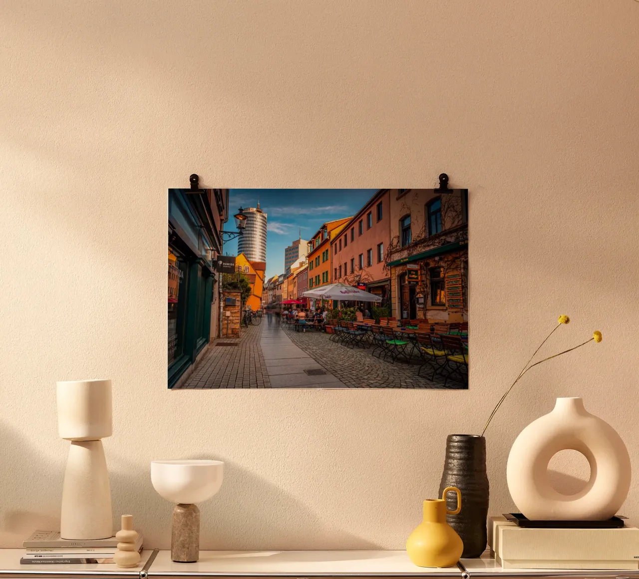 Wagnergasse a Jena poster con telaio in plastica da Marcus Beckert | Fotografie