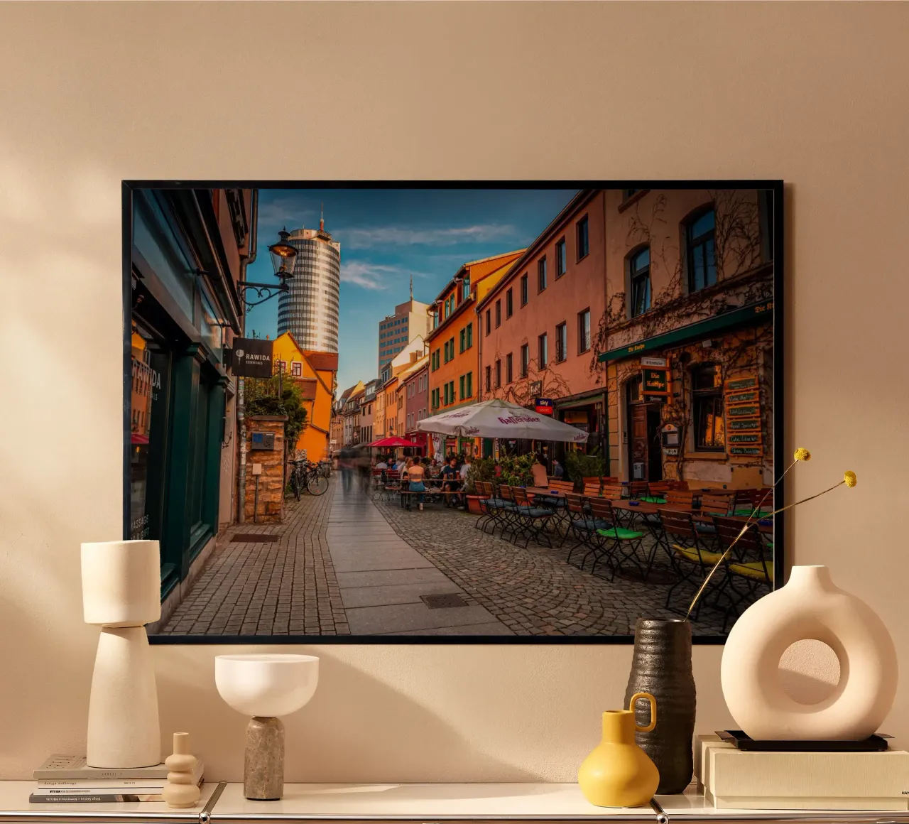 Wagnergasse a Jena poster con telaio in plastica da Marcus Beckert | Fotografie