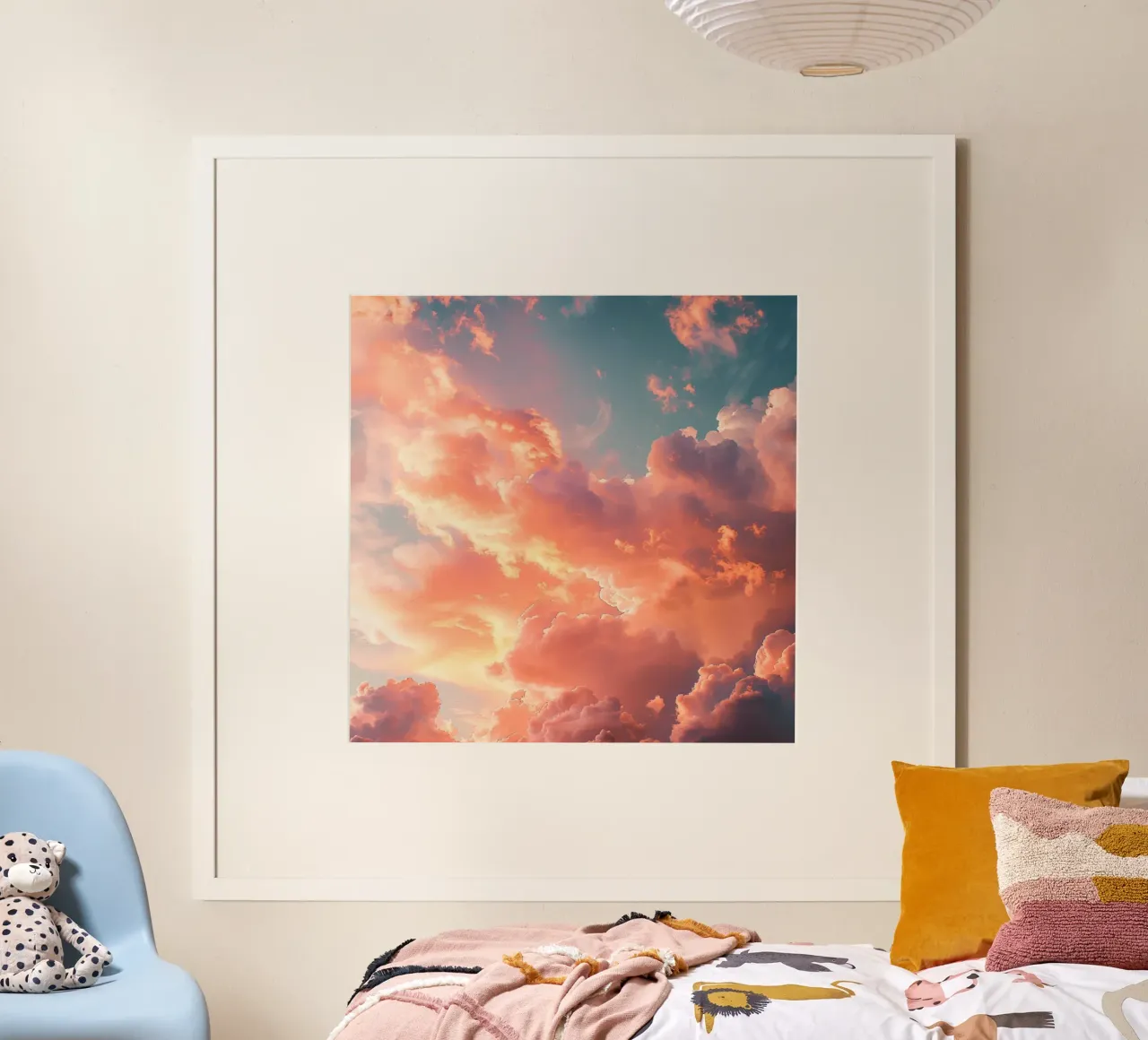 Reverie alla pesca poster con telaio in alluminio da StillVibe Home