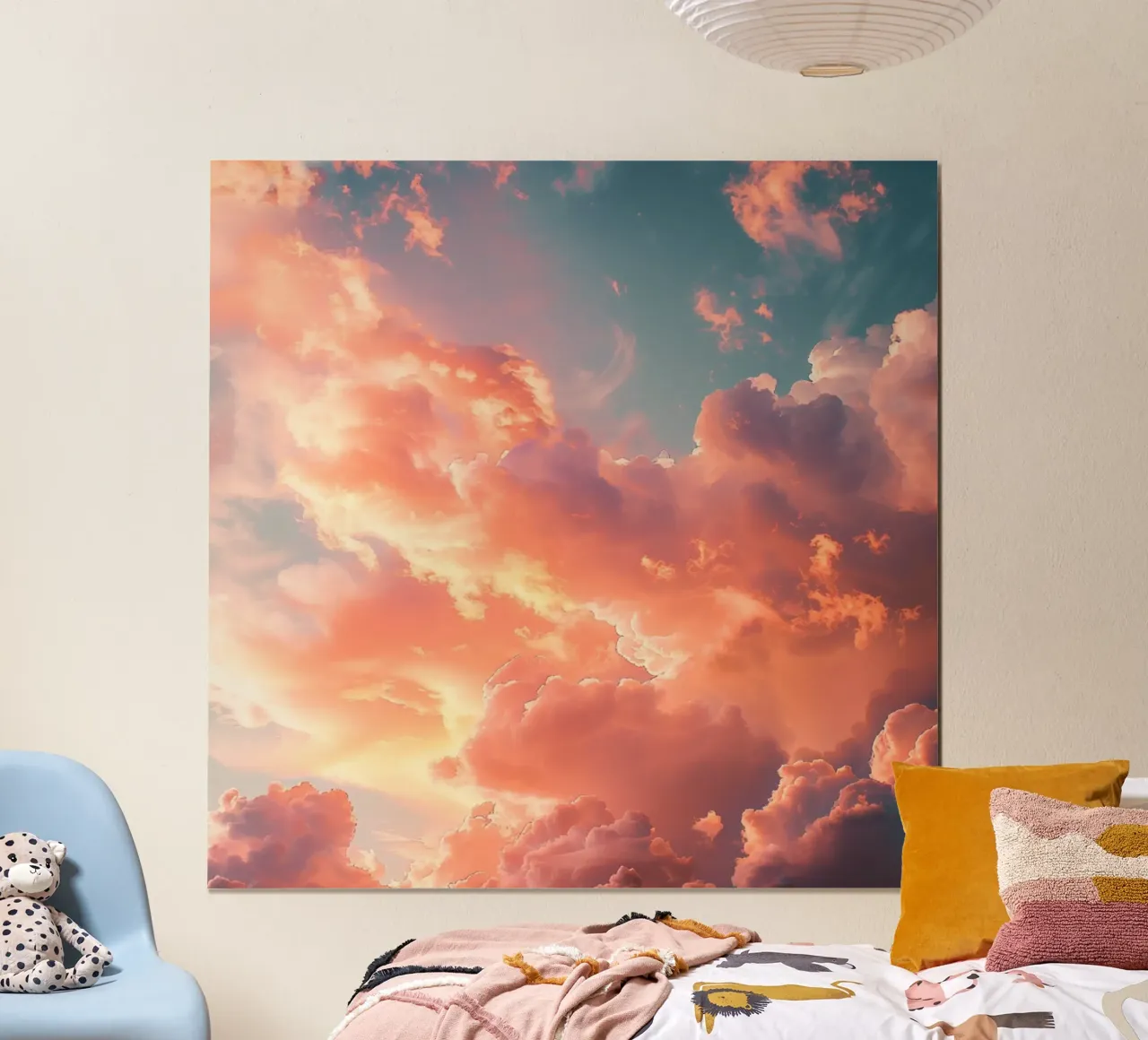 Reverie alla pesca poster con telaio in alluminio da StillVibe Home