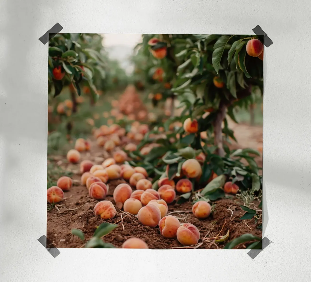 Frutti caduti poster con telaio in plastica da StillVibe Home