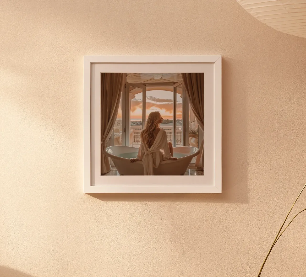 Rituale dell'ora d'oro poster con telaio in alluminio da StillVibe Home
