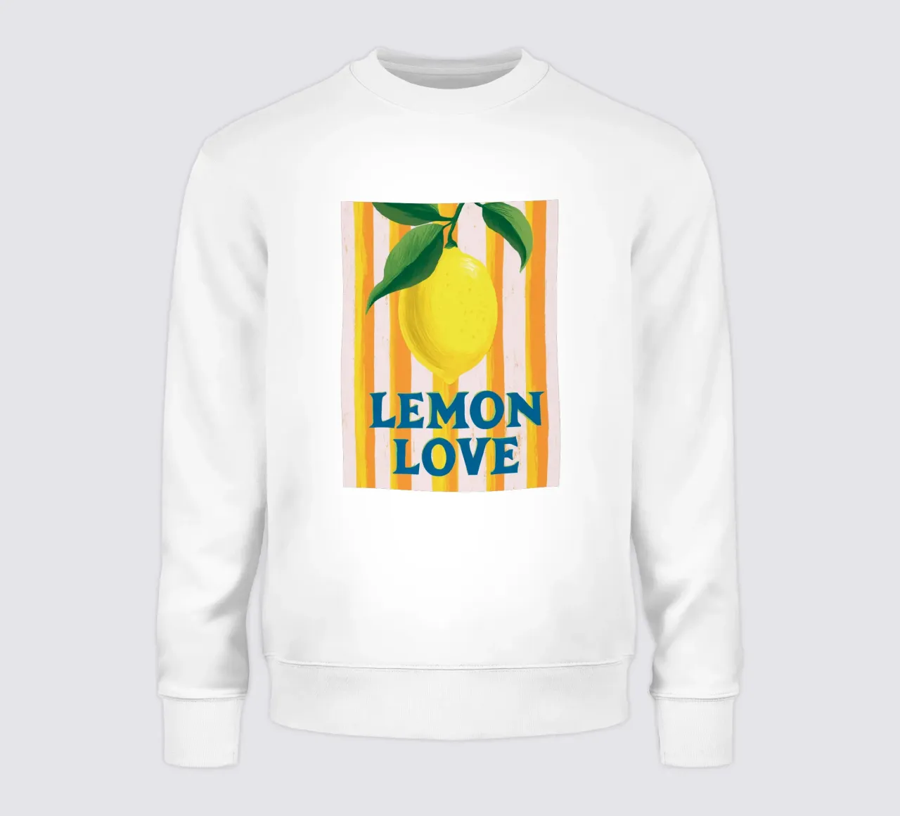 Amore al limone con le strisce felpa da Carinaprint