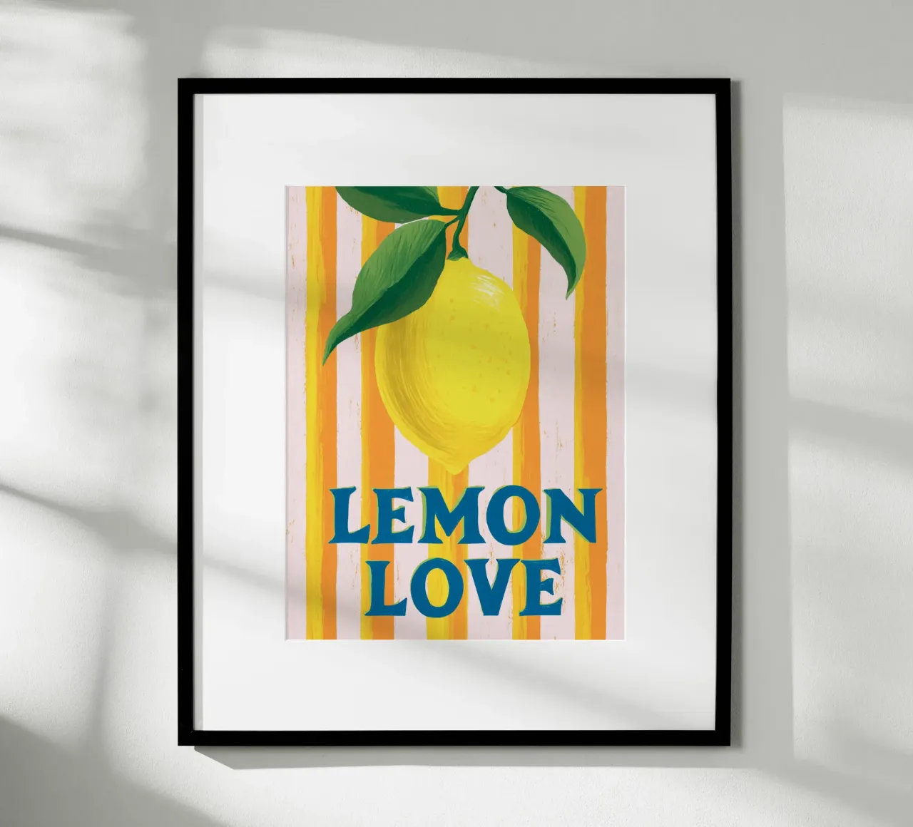 Amore al limone con le strisce poster da Carinaprint