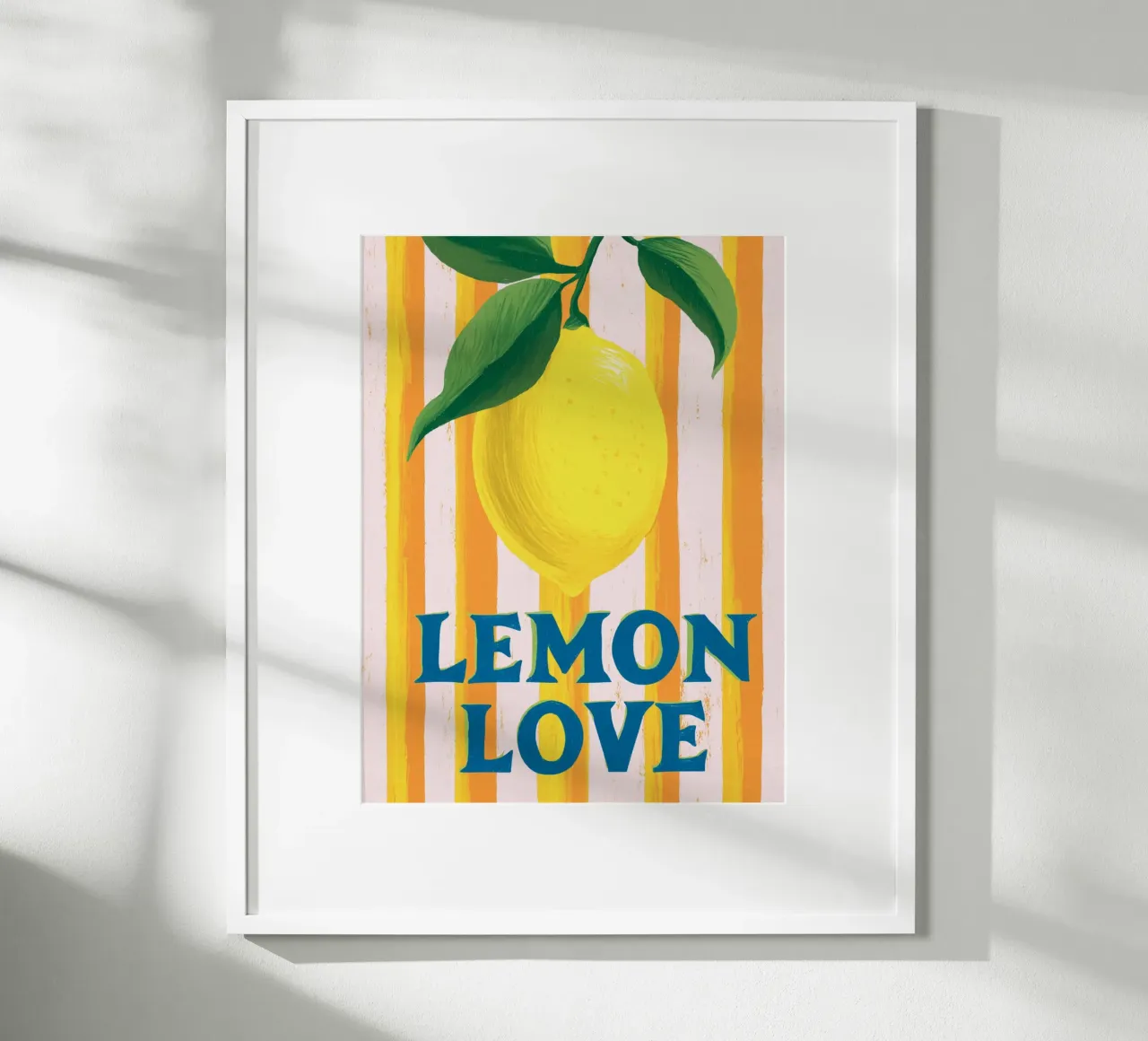 Amore al limone con le strisce poster da Carinaprint