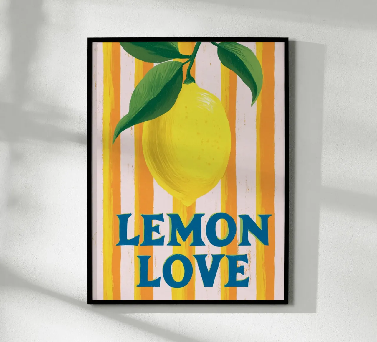 Amore al limone con le strisce poster da Carinaprint