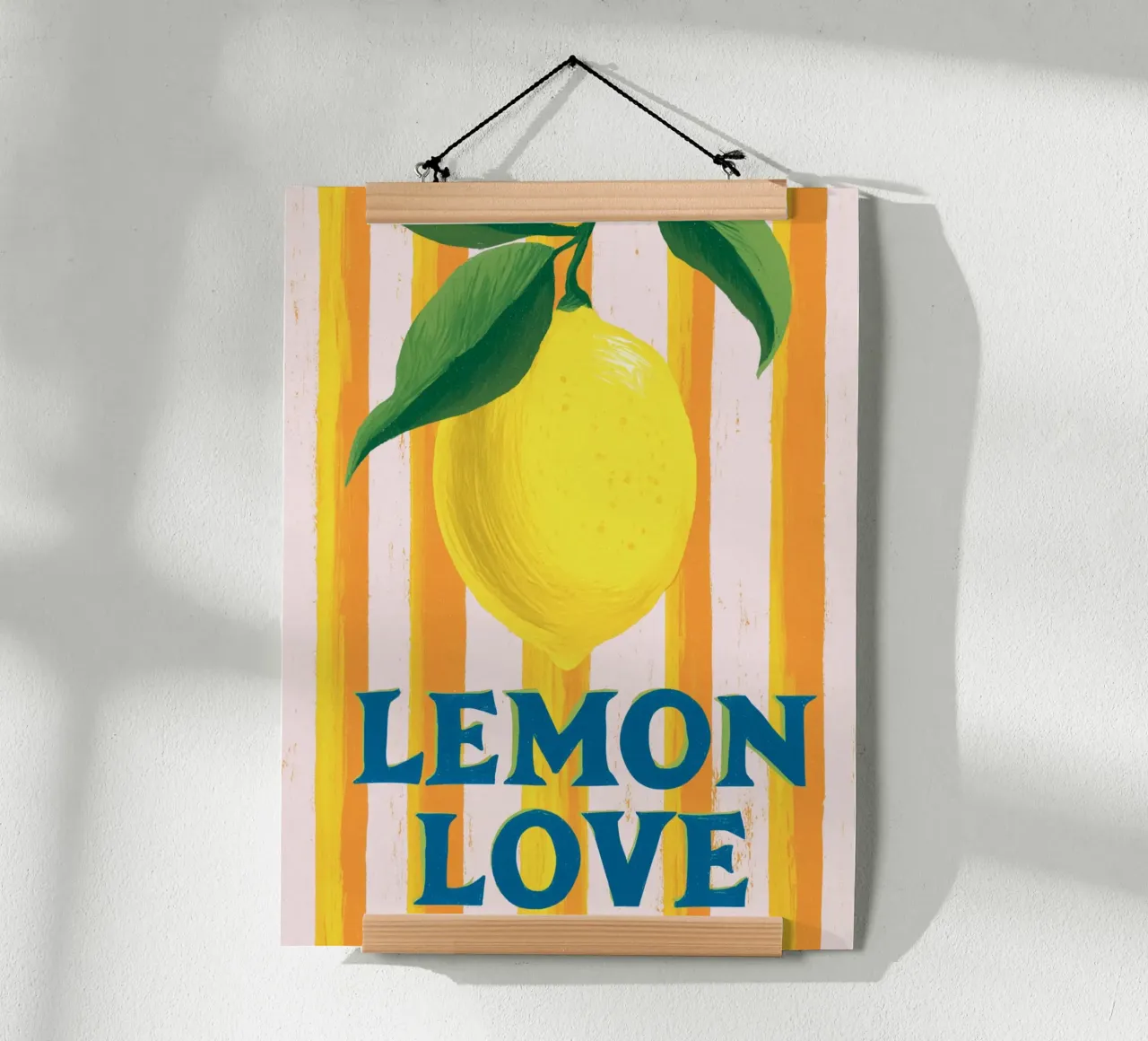 Amore al limone con le strisce poster da Carinaprint