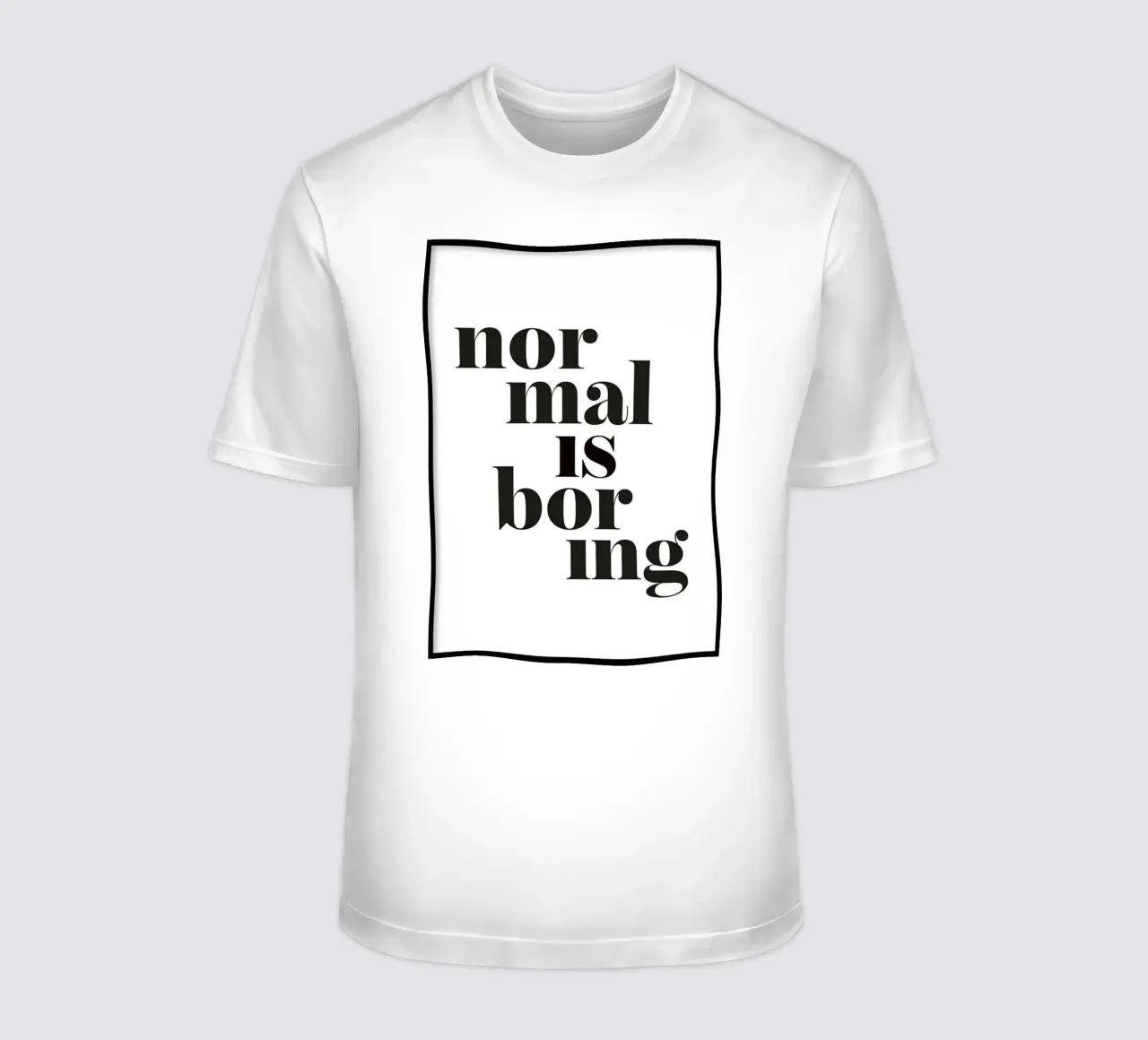 normaal is saai t-shirt van art quots shop