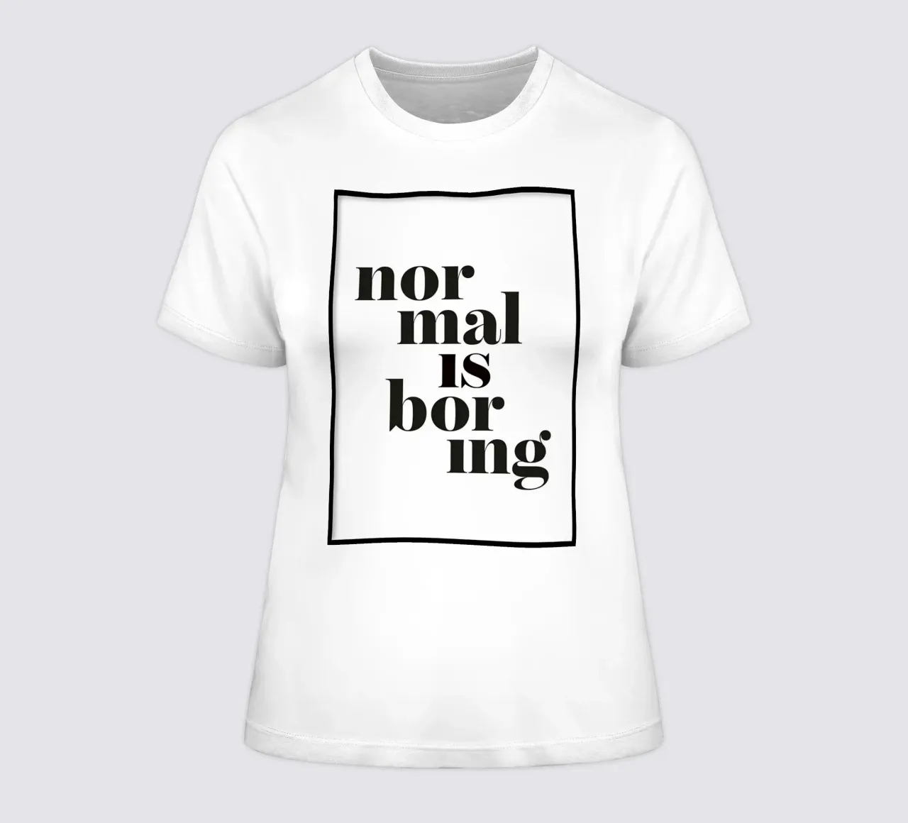 normaal is saai dames t-shirt getailleerd van art quots shop
