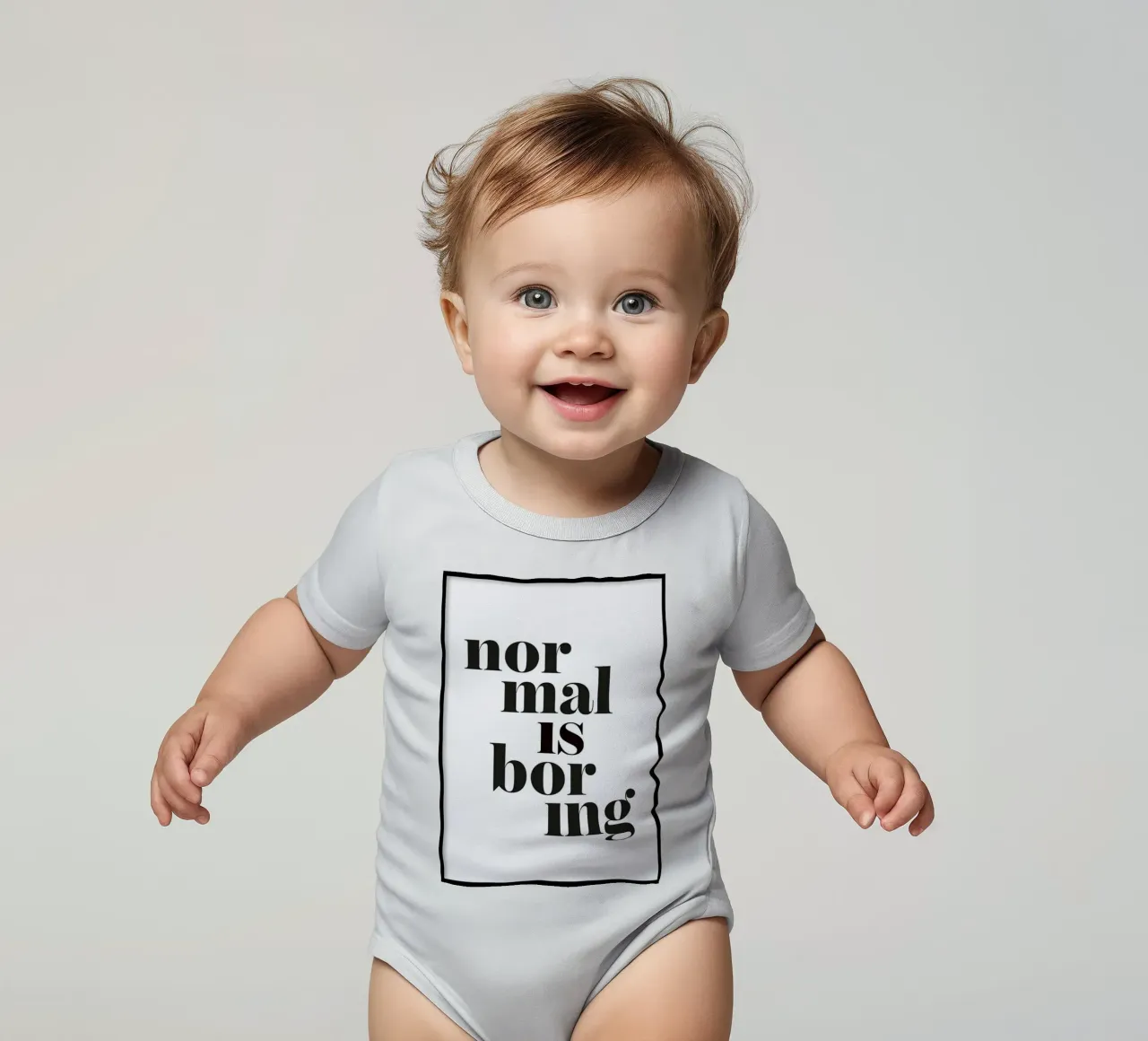 normaal is saai babyrompertje korte mouwen van art quots shop