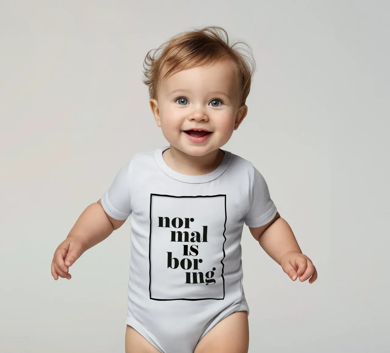 normaal is saai babyrompertje korte mouwen van art quots shop