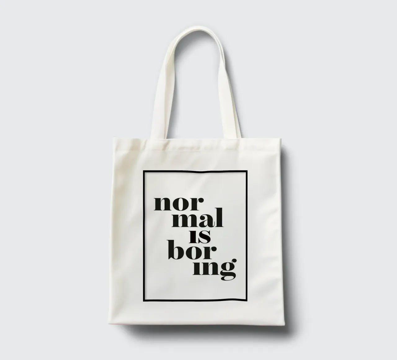 normaal is saai jute draagtas van art quots shop