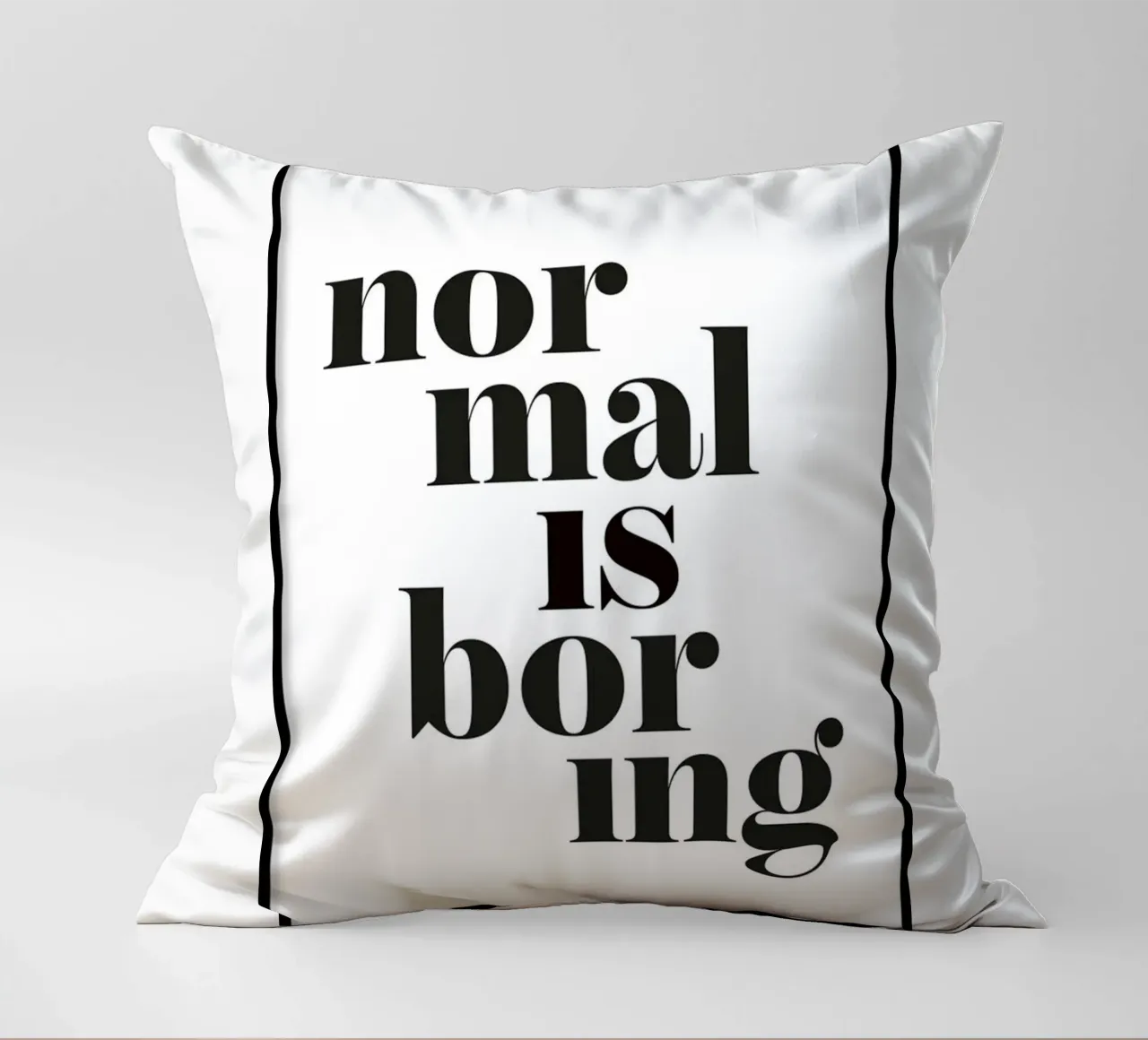 normaal is saai kussen van art quots shop