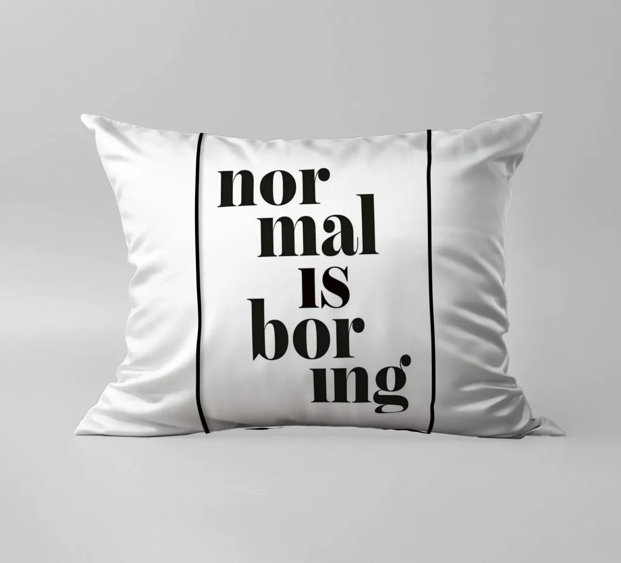 normaal is saai kussen van art quots shop