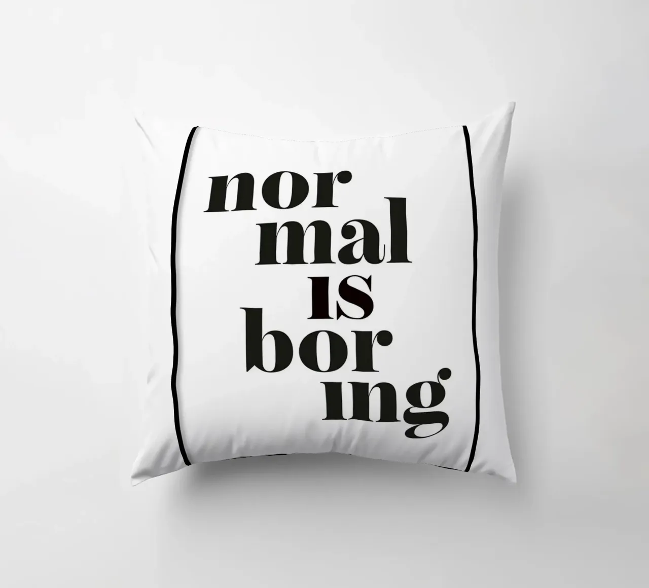 normaal is saai kussen van art quots shop