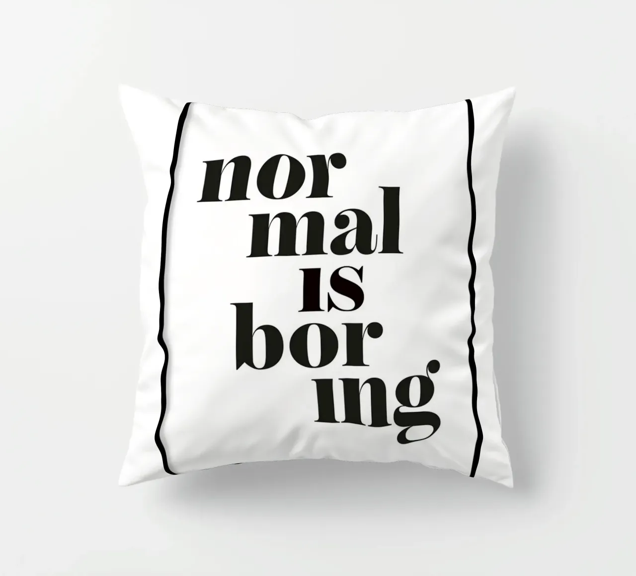 normaal is saai kussen van art quots shop