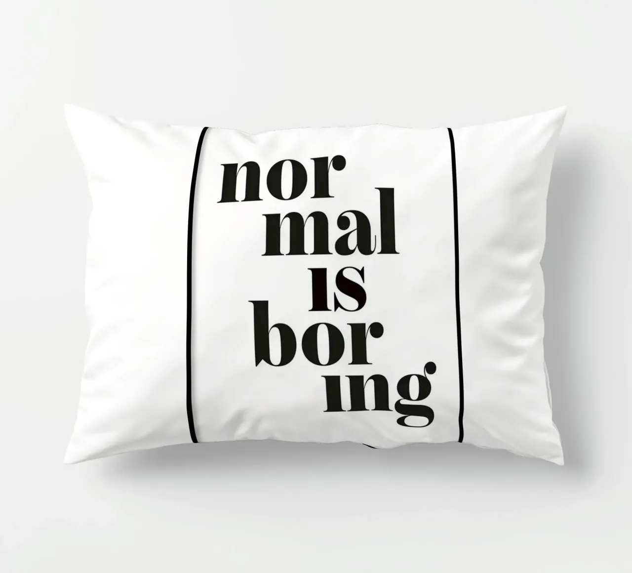 normaal is saai kussen van art quots shop