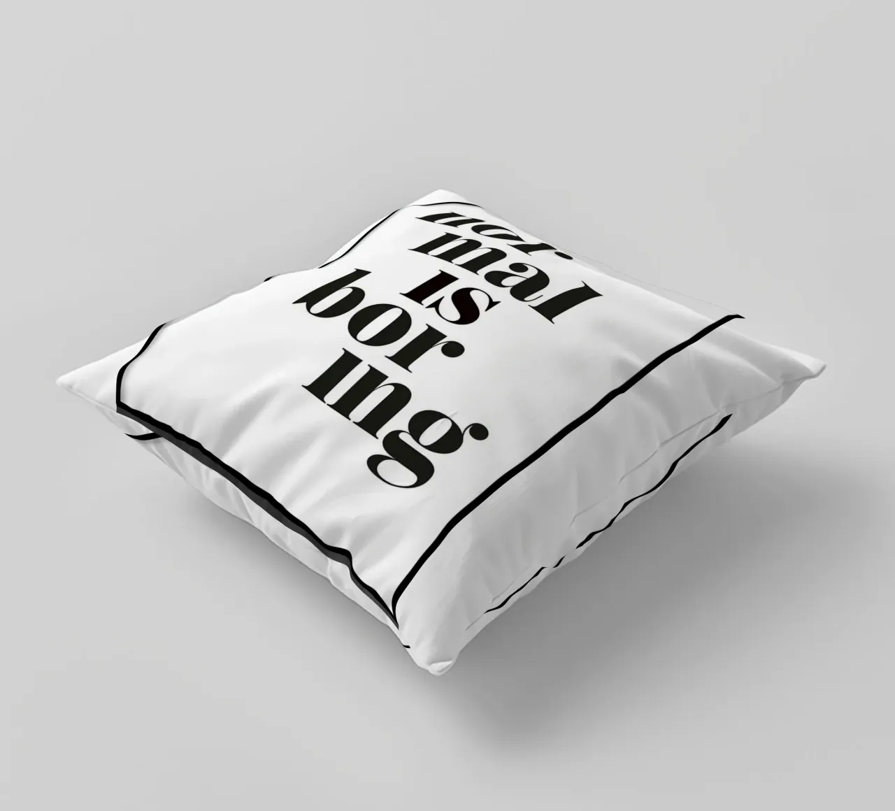 normaal is saai kussen van art quots shop