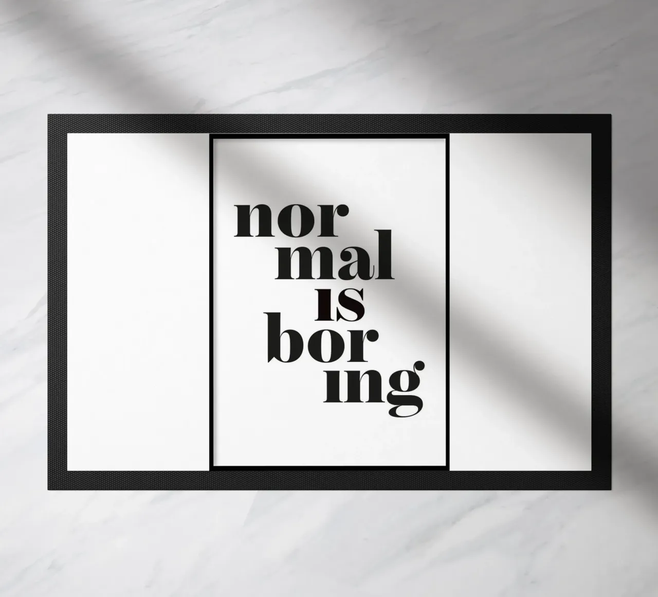 normaal is saai deurmat van art quots shop
