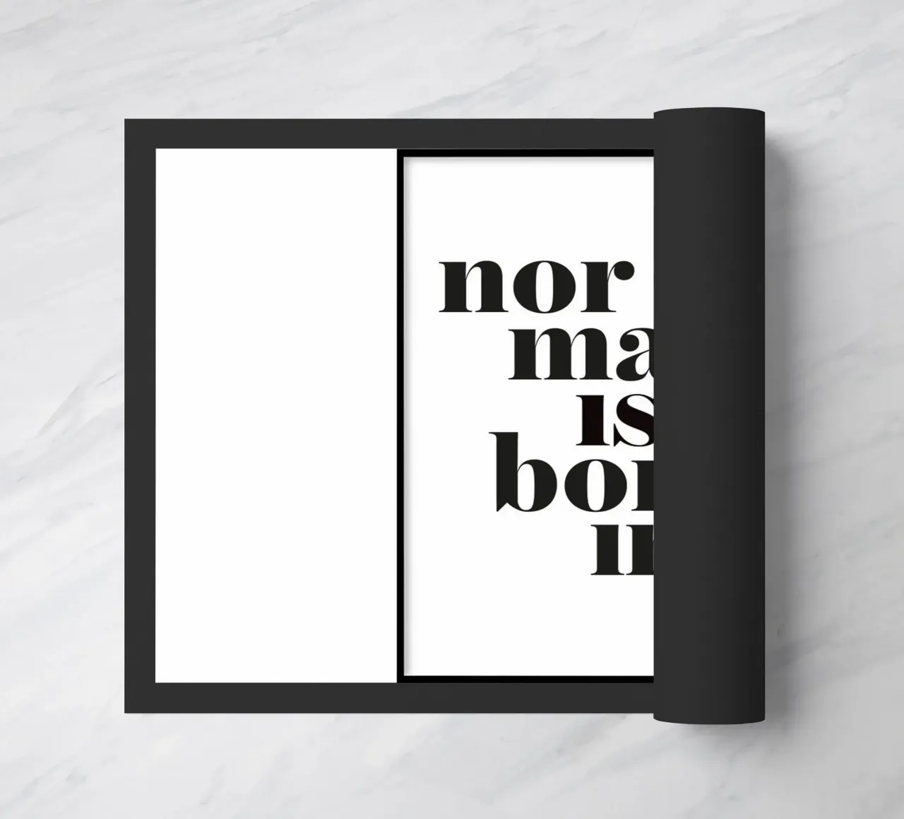 normaal is saai deurmat van art quots shop