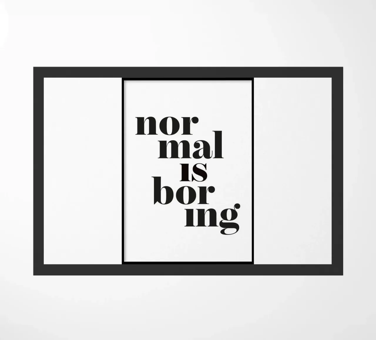 normaal is saai deurmat van art quots shop