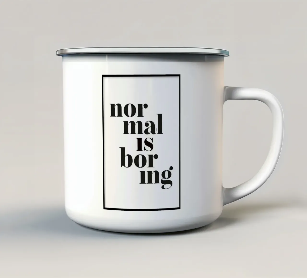 la normalità è noiosa tazza in smalto da art quots shop