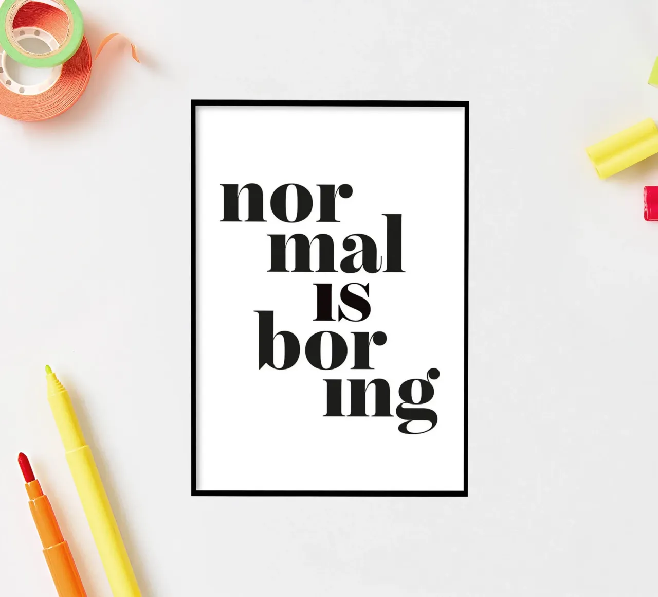 normaal is saai sticker van art quots shop