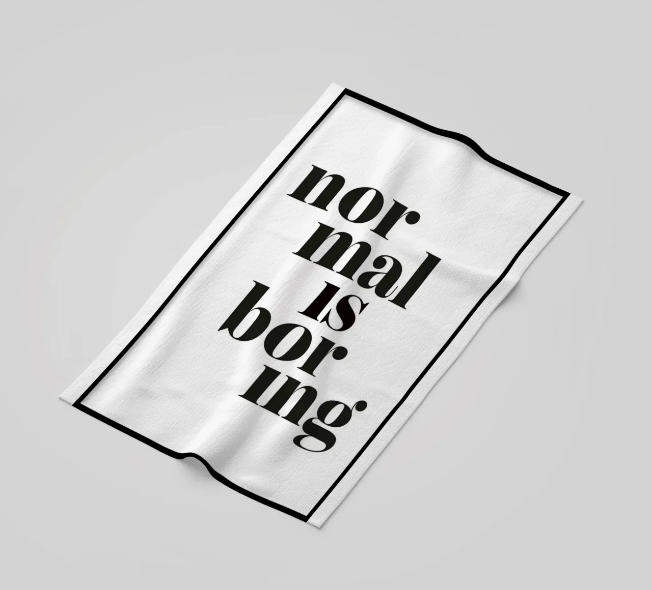 normaal is saai strandhanddoek van art quots shop