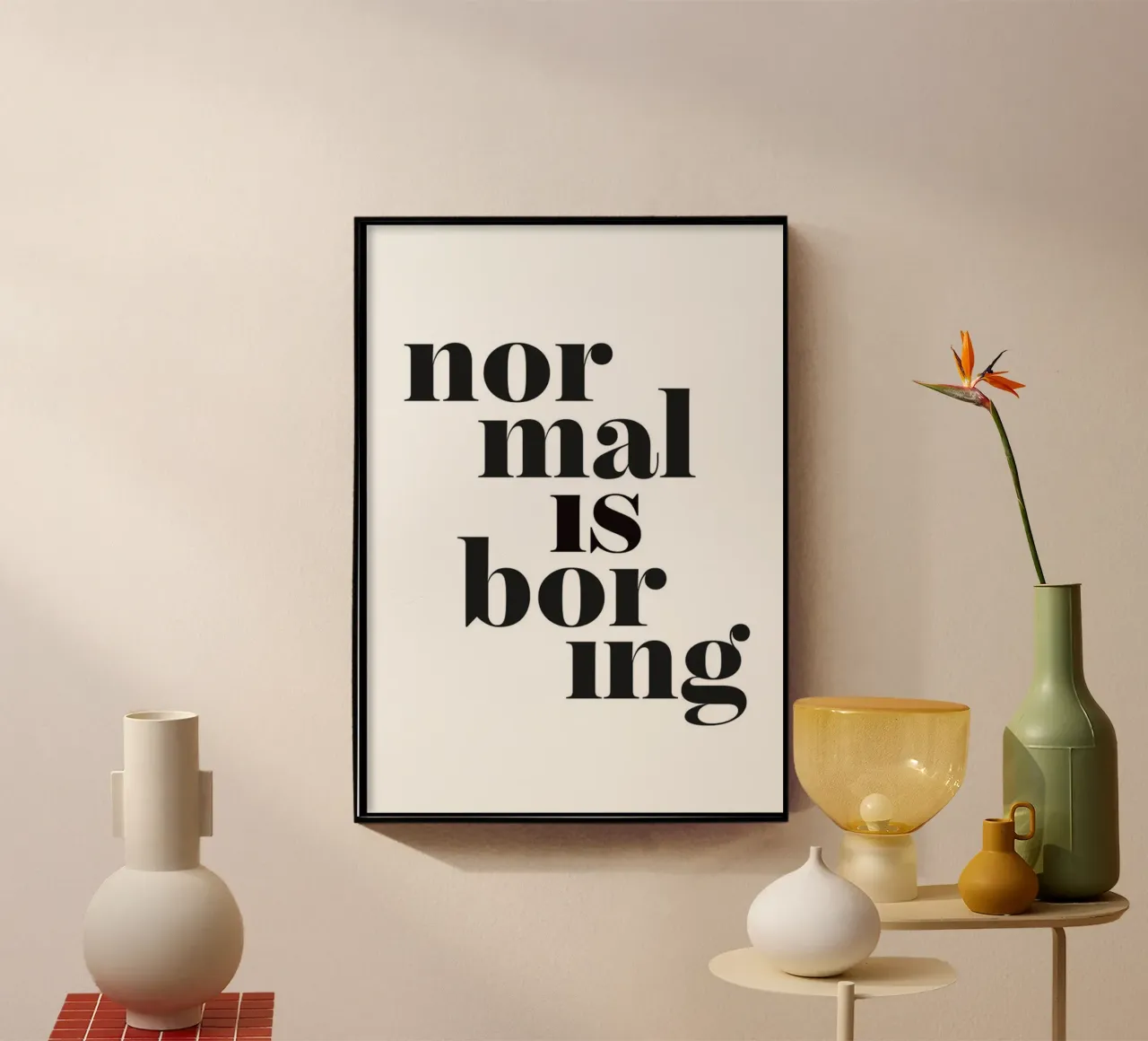 normaal is saai acryl van art quots shop