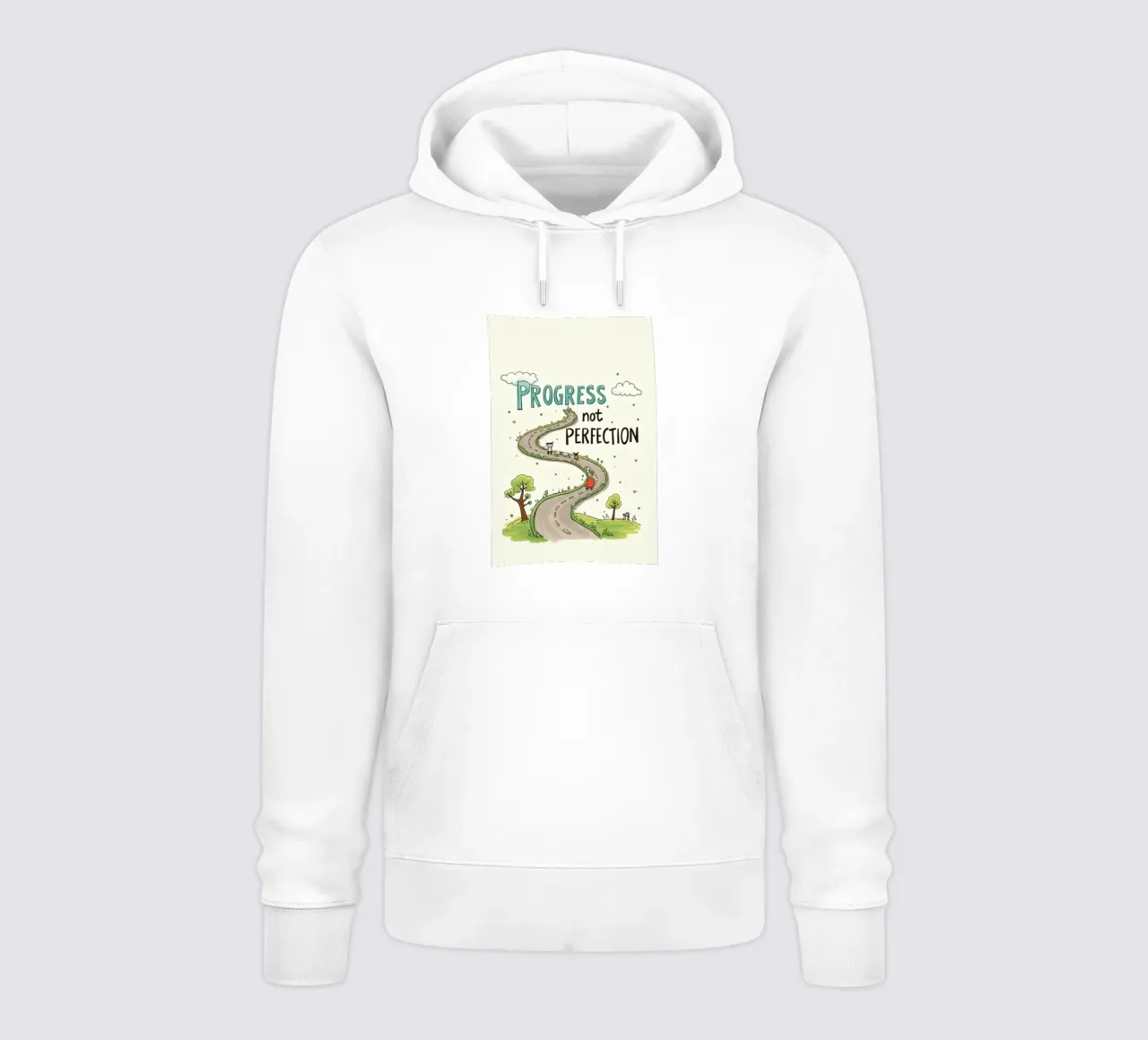 progresso non perfezione felpa con cappuccio da art quots shop