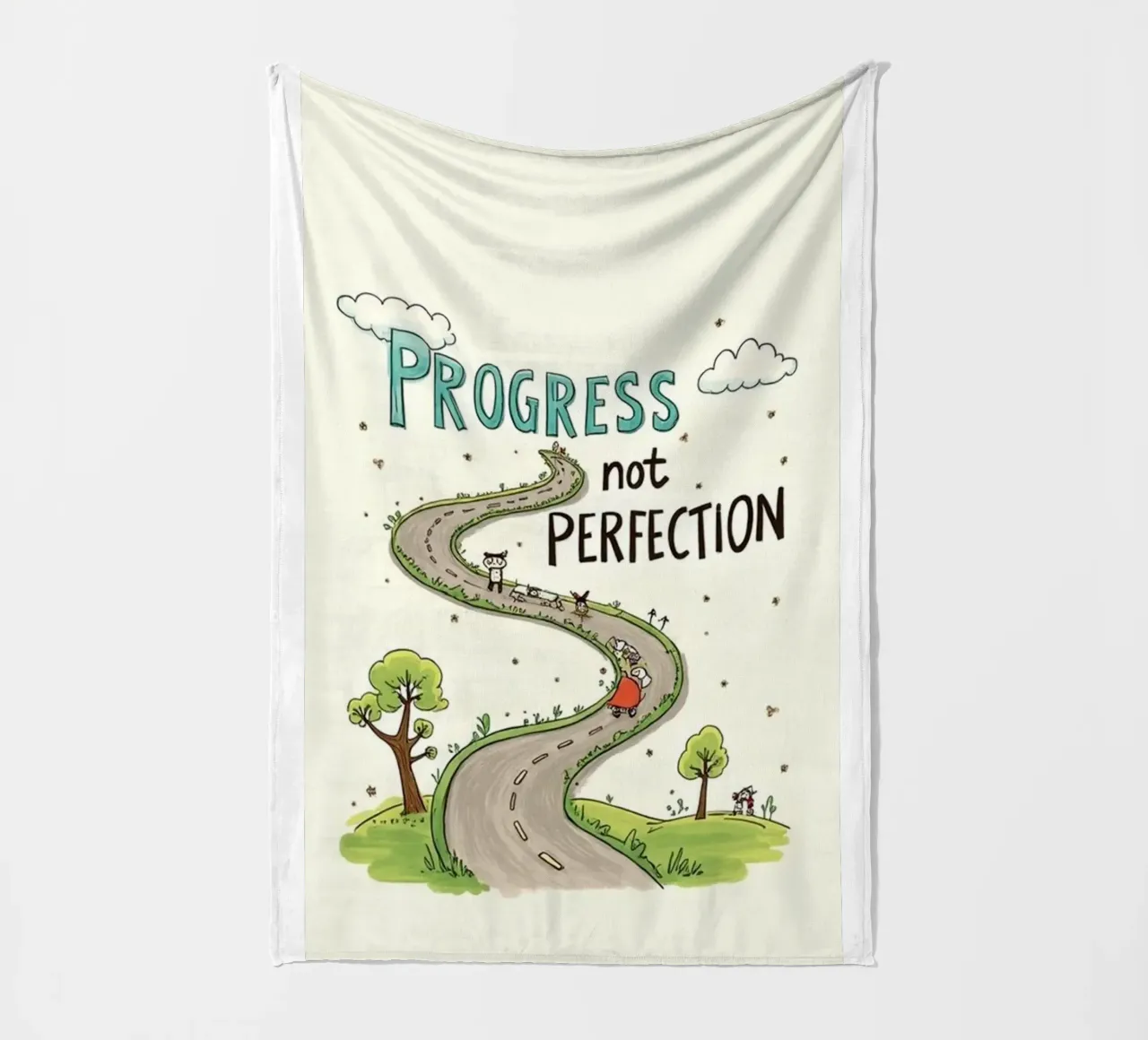 progresso non perfezione coperta in pile da art quots shop