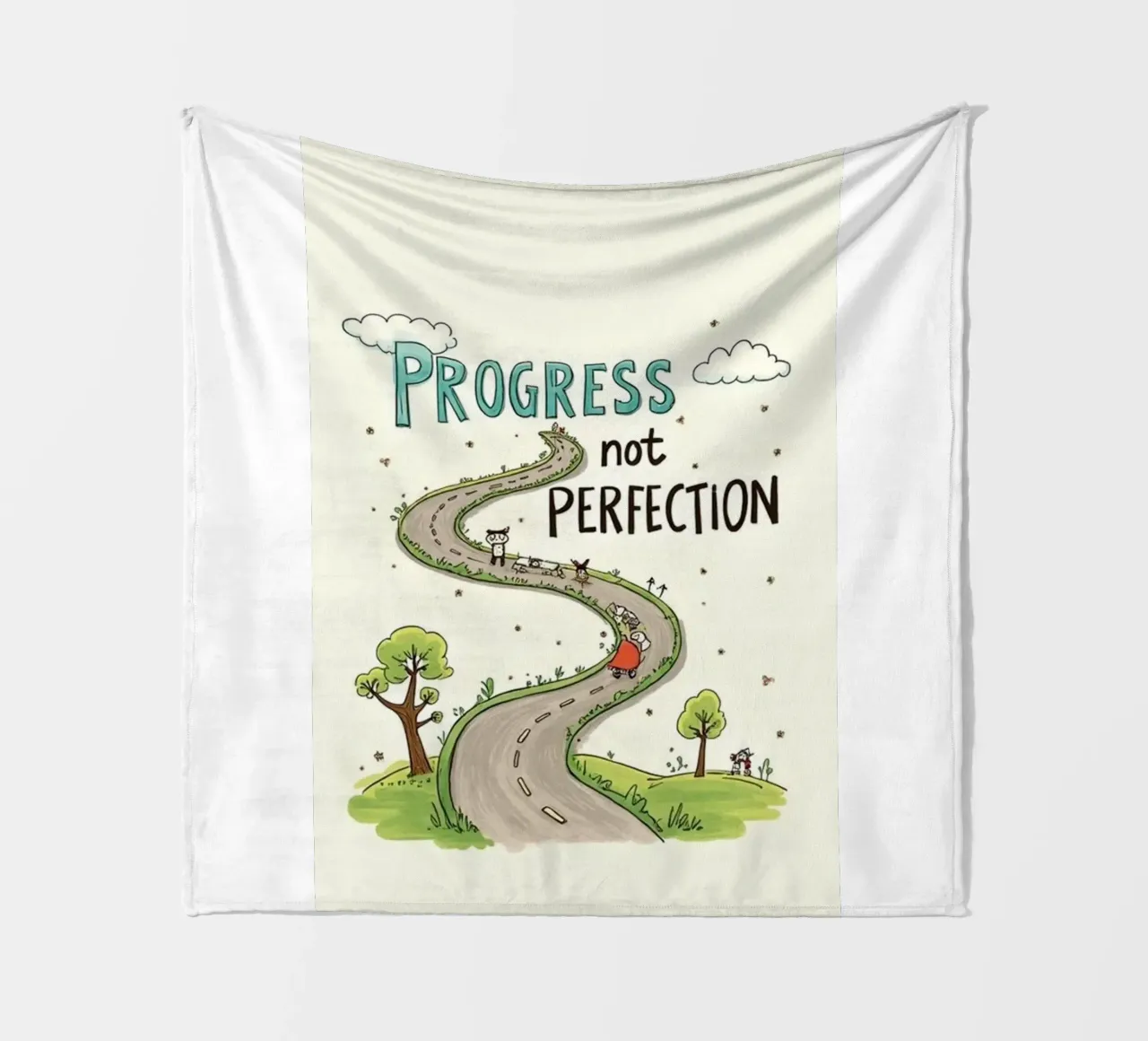 progresso non perfezione coperta in pile da art quots shop